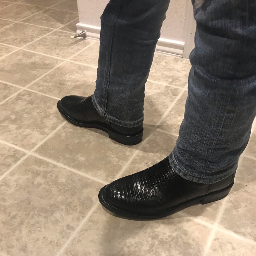 Justin iguana lizard Roper Boots